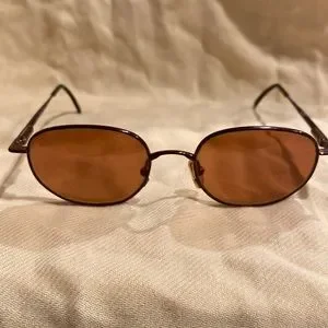 SERENGETI sunglasses ? retro made in Italy 6432 brown metal unisex Vintage SERENGETI Sunglasses Oval Brown Lenses Metal Silver  main image 3